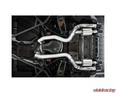 MBRP T304 Stainless Steel 3 Inch Resonator-Back Dual Rear Quad Outlet with Carbon Fiber Tips Active Profile BMW M2 Competition 3.0L Armor Pro 2018-2022 - S45023CF