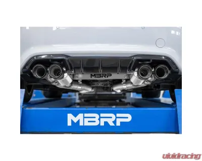 MBRP T304 Stainless Steel 3 Inch Resonator-Back Dual Rear Quad Outlet with Carbon Fiber Tips Active Profile BMW M2 Competition 3.0L Armor Pro 2018-2022 - S45023CF