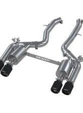 MBRP T304 Stainless Steel 3 Inch Resonator-Back Dual Rear Quad Outlet with Carbon Fiber Tips Active Profile BMW M2 Competition 3.0L Armor Pro 2018-2022                                     - S45023CF - Image 4