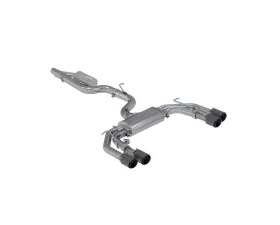MBRP 3-Inch Catback Exhaust System Quad Split Center Rear Exit Carbon Fiber Tips Audi S3 2015-2020