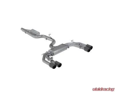 MBRP 3-Inch Catback Exhaust System Quad Split Center Rear Exit Carbon Fiber Tips Audi S3 2015-2020 - S46043CF