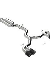 MBRP 3" Catback Quad Split Rear w/ Valve Delete Carbon Fiber Tips Volkswagen Golf R MK8 2022                                     - S46123CF - Image 4