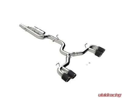 MBRP 3" Catback Quad Split Rear w/ Valve Delete Carbon Fiber Tips Volkswagen Golf R MK8 2022 - S46123CF