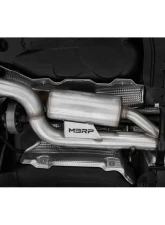 MBRP 3" T304 Stainless Steel Active Exhaust Catback 2.5" Quad Rear Exit w/ Carbon Fiber Tips Volkswagen Golf R MK8 2022                                     - S46133CF - Image 4