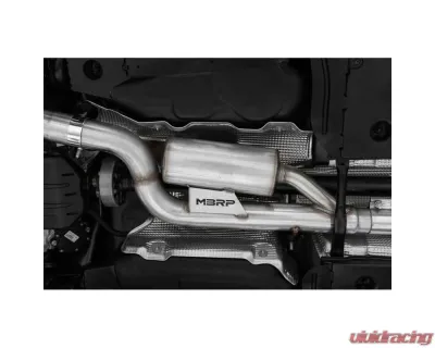 MBRP 3" T304 Stainless Steel Active Exhaust Catback 2.5" Quad Rear Exit w/ Carbon Fiber Tips Volkswagen Golf R MK8 2022 - S46133CF