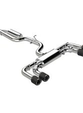 MBRP 3" T304 Stainless Steel Active Exhaust Catback 2.5" Quad Rear Exit w/ Carbon Fiber Tips Volkswagen Golf R MK8 2022                                     - S46133CF - Image 4
