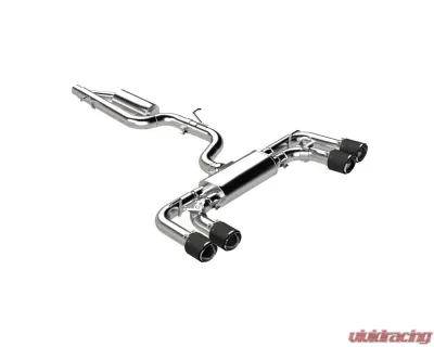 MBRP 3" T304 Stainless Steel Active Exhaust Catback 2.5" Quad Rear Exit w/ Carbon Fiber Tips Volkswagen Golf R MK8 2022 - S46133CF