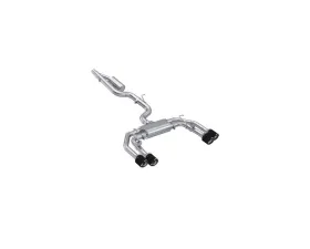 MBRP Exhaust MBRP 3in. Cat-Back, 2.5in. Quad Split Rear Exit, T304, CF Tips, Active. Audi S3, 2.0L 2022-2024