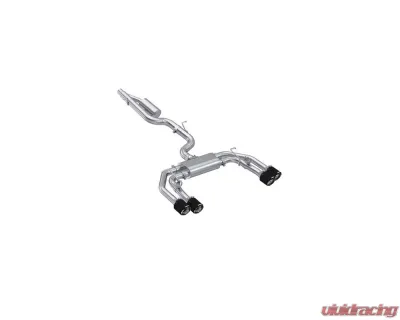 MBRP Exhaust MBRP 3in. Cat-Back, 2.5in. Quad Split Rear Exit, T304, CF Tips, Active. Audi S3, 2.0L 2022-2024 - S46193CF
