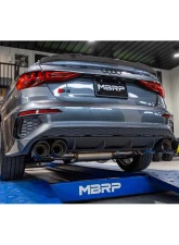 MBRP Exhaust MBRP 3in. Cat-Back, 2.5in. Quad Split Rear Exit, T304, CF Tips, Active. Audi S3, 2.0L 2022-2024                                     - S46193CF - Image 2