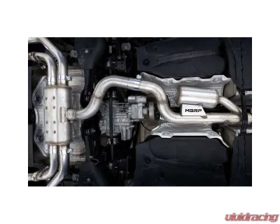 MBRP Exhaust MBRP 3in. Cat-Back, 2.5in. Quad Split Rear Exit, T304, CF Tips, Active. Audi S3, 2.0L 2022-2024 - S46193CF