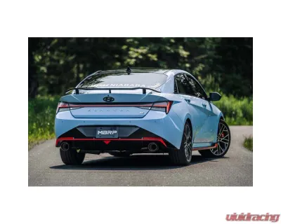 MBRP T304 5in OD CF Tips Dual Outlet 3in Cat Back Exhaust Hyundai Elantra N 2.0L Turbo 2022-2025 - S47103CF
