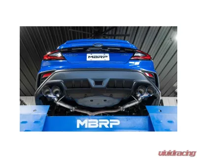 MBRP 2.5" Axleback Dual Split Rear Quad CF Tips Race Profile Subaru WRX 2022-2024 - S48103CF