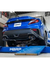MBRP 2.5" Axleback Dual Split Rear Quad CF Tips Race Profile Subaru WRX 2022-2024                                     - S48103CF - Image 4