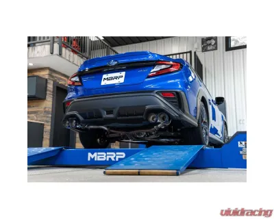 MBRP 2.5" Axleback Dual Split Rear Quad CF Tips Race Profile Subaru WRX 2022-2024 - S48103CF