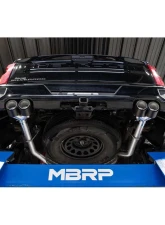 MBRP 3.0" Catback 2.5" Dual Split Rear Quad Carbon Fiber Tips Chevrolet Silverado 1500 | GMC Sierra 6.2L 2019-2025                                     - S50053CF - Image 2