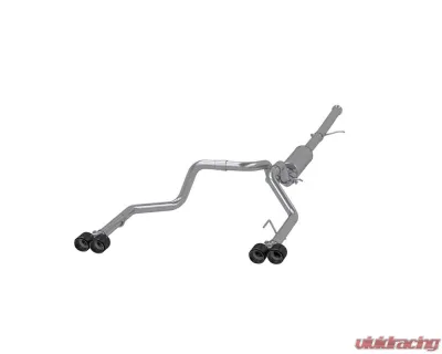 MBRP 3.0" Catback 2.5" Dual Split Rear Quad Carbon Fiber Tips Chevrolet Silverado 1500 | GMC Sierra 6.2L 2019-2025 - S50053CF