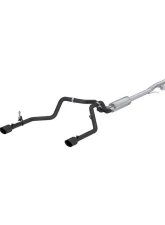 MBRP 3" Black-Coated Aluminized Steel Cat-Back 2.5" Dual Split Rear Exit Chevrolet Silverado 1500 2019+                                     - S5021BLK - Image 4