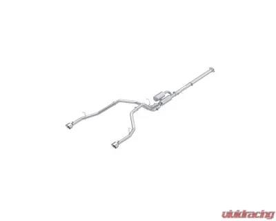 MBRP Exhaust 3in. Cat-Back. 2.5in. Dual Split Rear Exit. AL Ram 1500 3.0L SST, SO 2025-2025 - S5156AL