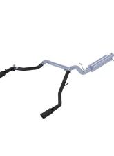 MBRP Black Coated 3" Catback Dual Split Rear Exit Black Series Ford Ranger Ecoboost 2.3L 2019-2021                                     - S5223BLK - Image 4
