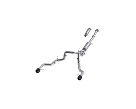 MBRP T304 Stainless Steel 3 Inch Cat-Back Dual Rear Exit With Carbon Fiber Tips Armor Pro Series Ford F-150 Tremor 2021-2025