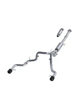 MBRP T304 Stainless Steel 3 Inch Cat-Back Dual Rear Exit With Carbon Fiber Tips Armor Pro Series Ford F-150 Tremor 2021-2025                                     - S52683CF - Image 2