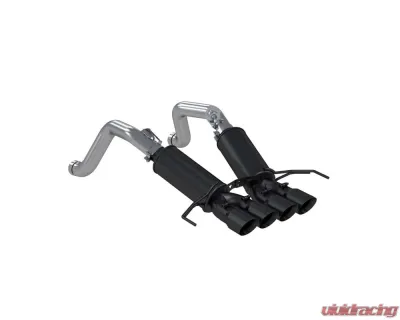 MBRP Black Coated 3" Axle Back Dual Rear w/ Quad Tips Black Series Chevrolet Corvette 2014-2019 - S7030BLK