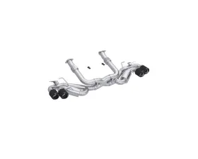 MBRP Exhaust MBRP 3in Cat-Back, Quad Split Rear Exit, Active, T304 with CF Tips. Chevrolet Corvette C8 6.2L 2020-2025