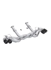 MBRP Exhaust MBRP 3in Cat-Back, Quad Split Rear Exit, Active, T304 with CF Tips. Chevrolet Corvette C8 6.2L 2020-2025                                     - S70413CF - Image 7