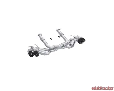 MBRP Exhaust MBRP 3in Cat-Back, Quad Split Rear Exit, Active, T304 with CF Tips. Chevrolet Corvette C8 6.2L 2020-2025 - S70413CF