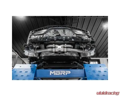 MBRP Armor Pro 3 Inch Stainless Steel Catback Quad Split Rear Exit w/ Carbon Fiber Tips Chevrolet Corvette C8 2020-2025 - S70423CF