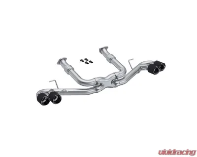 MBRP Armor Pro 3 Inch Stainless Steel Catback Quad Split Rear Exit w/ Carbon Fiber Tips Chevrolet Corvette C8 2020-2025 - S70423CF