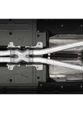MBRP 3" T304 Stainless Dual Catback Exhaust System w/ Quad Carbon Fiber Tips (Race Version) Dodge Challenger 2015-2021                                     - S71143CF - Image 3