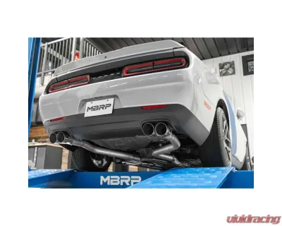 MBRP 3" Aluminized Steel Dual Rear Catback Exhaust System w/ Quad Tips (Street Version) Dodge Challenger 2015-2016 - S7115AL