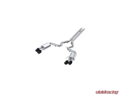 MBRP 3" Catback Dual Rear w/ Quad Street Version Carbon Fiber Tips Ford Mustang GT 2018-2022 - S72053CF