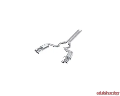 MBRP Street Version 3" Aluminized Steel Catback Exhaust w/ Quad 4" Dual Wall Tips Ford Mustang GT 5.0L 2018-2022 - S7205AL