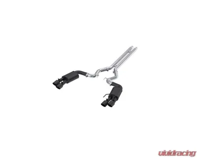 MBRP Street Version 3" Black Coated Catback Exhaust w/ Quad 4" Dual Wall Tips Ford Mustang GT 5.0L 2018-2022 - S7205BLK