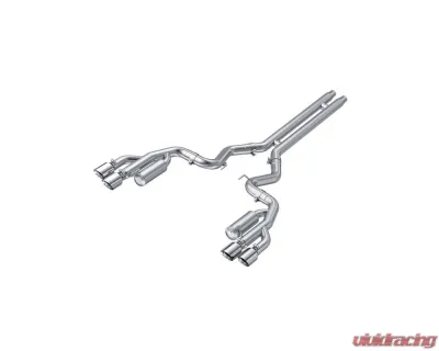 MBRP Race Version 3" T304 Stainless Catback Exhaust w/ Quad 4" Dual Wall Tips Ford Mustang GT 5.0L 2018-2022 - S7207304