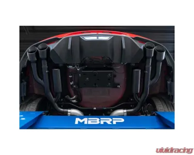 MBRP Race Version 3" Black Coated Catback Exhaust w/ Quad 4" Dual Wall Tips Ford Mustang GT 5.0L 2018-2022 - S7207BLK