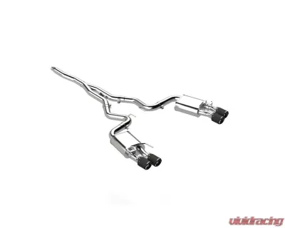MBRP 3" Catback Quad Rear Exit w/ CF Tips Active Ford Mustang 2018-2022 - S72233CF