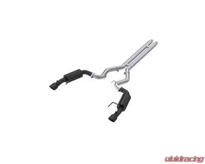 MBRP Street Version 3" Black Coated Catback Exhaust w/ 4.5" Tips Ford Mustang GT 5.0L Convertible 2015-2022 - S7239BLK