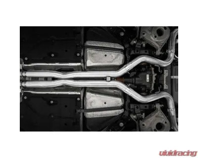 MBRP 3" T304 Stainless Steel Cat-Back Quad Split Rear w/ Carbon Fiber Tips Ford Mustang GT 5.0L 2024+ - S72553CF