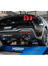 MBRP 3" T304 Stainless Steel Cat-Back Quad Split Rear w/ Carbon Fiber Tips Ford Mustang GT 5.0L 2024+                                     - S72553CF - Image 7