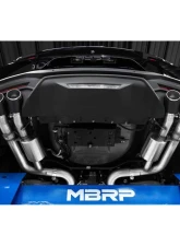 MBRP 3" T304 Stainless Steel Cat-Back Quad Split Rear w/ Carbon Fiber Tips Ford Mustang GT 5.0L 2024+                                     - S72553CF - Image 4