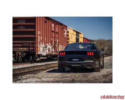 MBRP 3" T304 Stainless Steel Cat-Back Quad Split Rear w/ Carbon Fiber Tips Ford Mustang GT 5.0L 2024+ - S72553CF