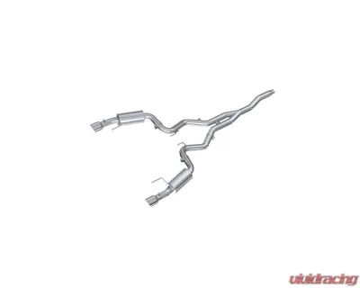 MBRP Aluminized Steel 3" Catback Dual Split Rear Street Version w/ 4.5" Tips Ford Mustang 2.3 EcoBoost No Convertible 2015-2025 - S7274AL