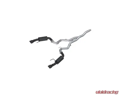 MBRP Black Coated 3" Catback Dual Split Rear Street Version w/ 4.5" Tips Ford Mustang 2.3 EcoBoost No Convertible 2015-2025 - S7274BLK