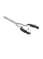 MBRP 3" Street Profile Black Coated Aluminized Steel Cat-Back Dual Split Rear w/ Quad Black Tips Ford Mustang GT 5.0L 2024+                                     - S7280BLK - Image 2
