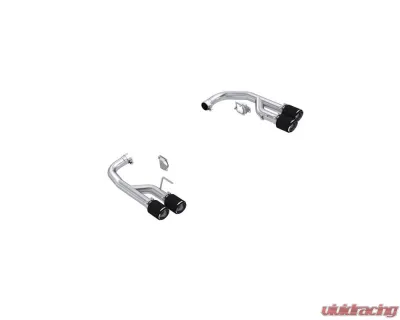 MBRP 2.5" T304 Stainless Steel Axle-Back Dual Rear w/ Quad Carbon Fiber Tips Ford Mustang GT 5.0L 2024+ - S72813CF