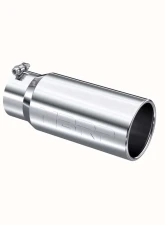MBRP T304 Stainless Steel 5" O.D. Rolled Straight 4" Inlet 12" Length Exhaust Tips                                     - T5050 - Image 2